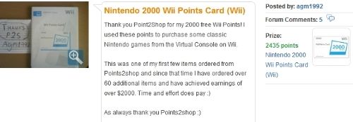 How are Wii points earned?