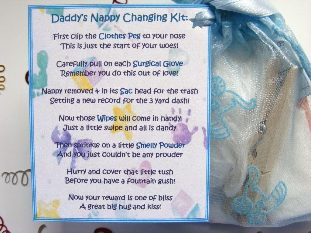Personalised New Dad Nappy Changing Survival Kit Gift eBay