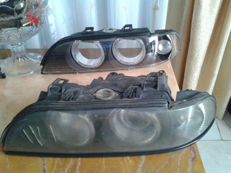 Replace front lens on 2003 E39 headlights (cannot be baked)?