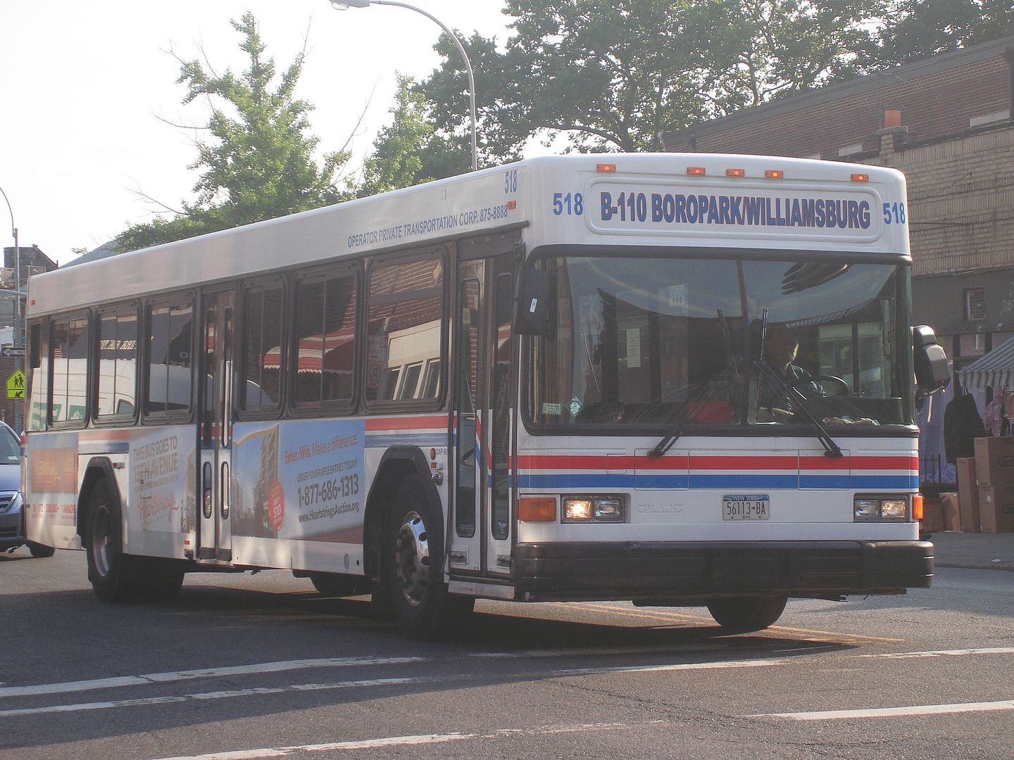 Private Transportation 518, Gillig Low Floor on B110