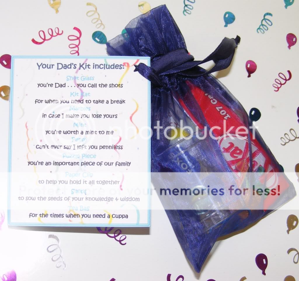 Personalised Dad Daddy Father Survival Kit Gift Card  