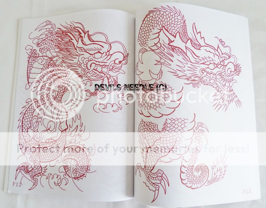 Tattoo Flash Book A3 SIZE  Tiger, Dragon, Koi (Vol.11)  